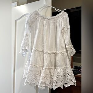White Off-Shoulder Lace Dress